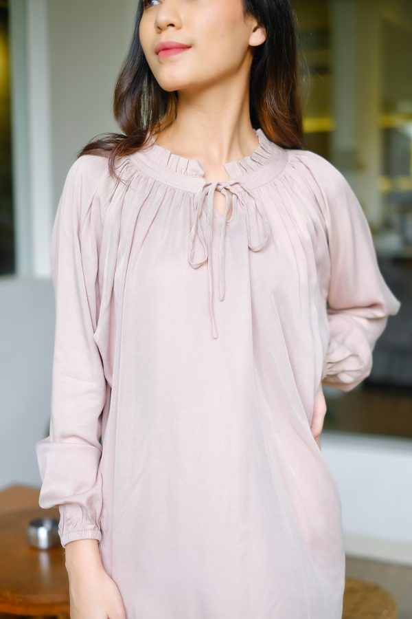 FRILL TRIM TIE BLOUSE Hijafera - Image 5