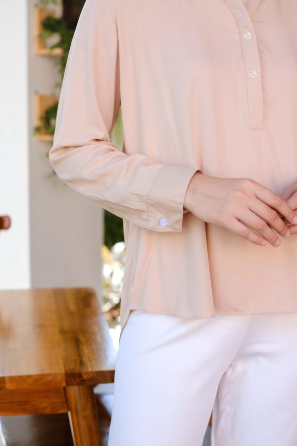 EFFORTLESS BANDED-COLLAR SHIRT-HIJAFERA - Image 3