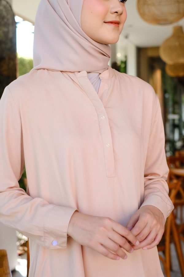 EFFORTLESS BANDED-COLLAR SHIRT-HIJAFERA - Image 4
