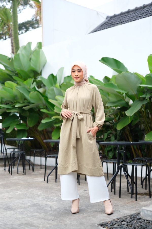 ADJUSTABLE-WAIST TIE MIDI-HIJAFERA - Image 2