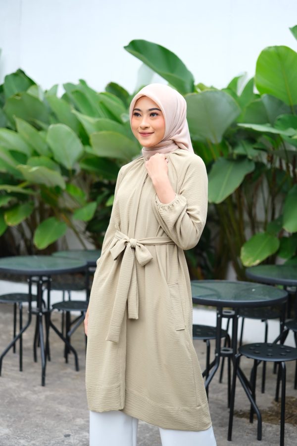 ADJUSTABLE-WAIST TIE MIDI-HIJAFERA - Image 5